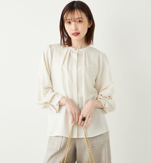 SHIPS Colors 「SHIPS Colors:〈洗濯機可能〉ジョーゼット タックスリーブ ブラウス 2◇」|シャツ・ブラウス|