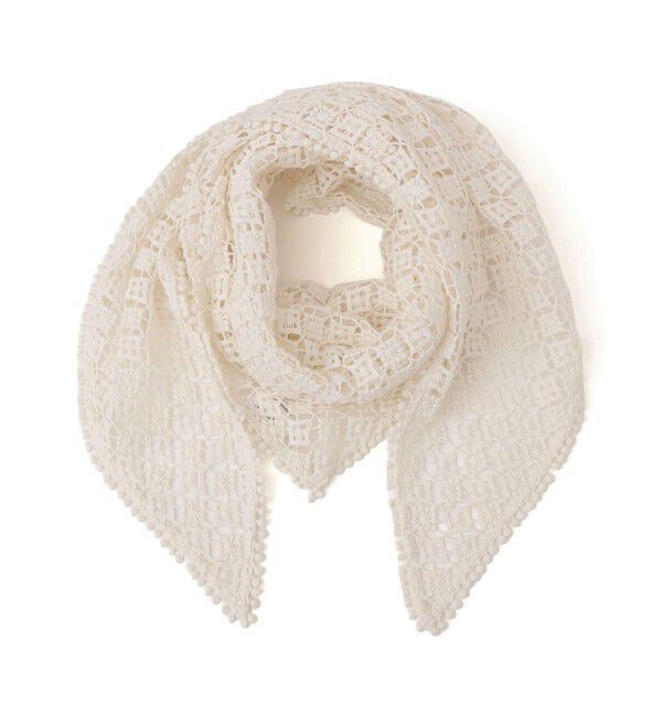 SHIPS for women「【SHIPS別注】BINDU: レース トライアングル スカーフ」|バンダナ・スカーフ|