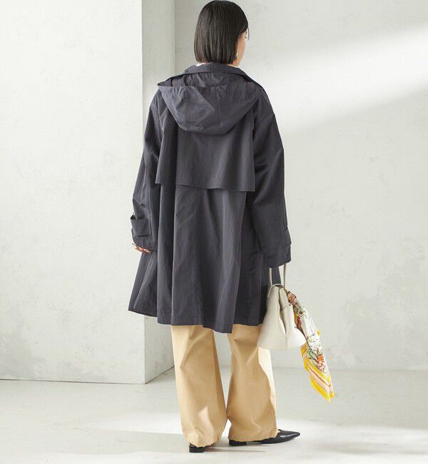 SHIPS for women「〈手洗い可 / 撥水加工 / UVカット〉 スタンドカラー フード コート」|その他|