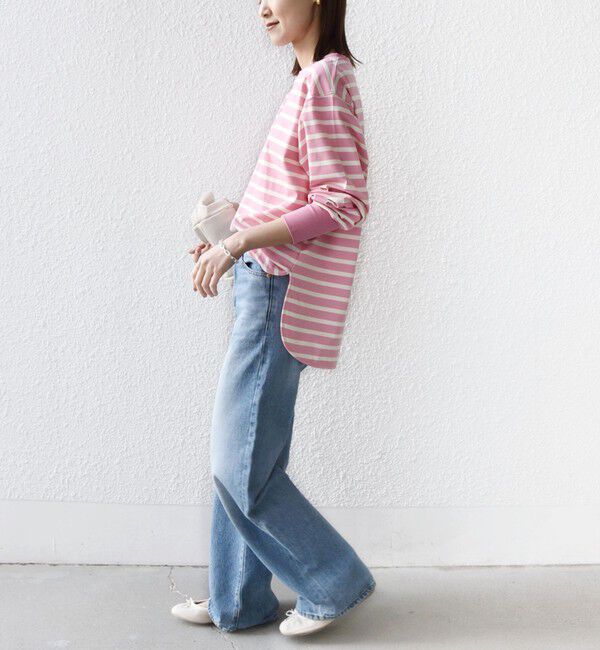 SHIPS for women「《追加予約》【SHIPS別注】TENNESSEE:〈洗濯機可能〉ワイド ボーダー TEE」|Tシャツ・カットソー|