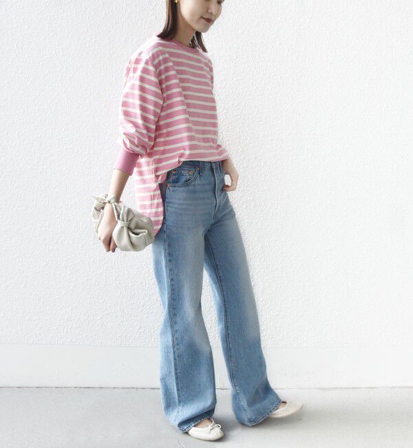 SHIPS for women「《追加予約》【SHIPS別注】TENNESSEE:〈洗濯機可能〉ワイド ボーダー TEE」|Tシャツ・カットソー|