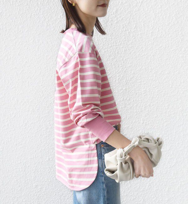 SHIPS for women「《追加予約》【SHIPS別注】TENNESSEE:〈洗濯機可能〉ワイド ボーダー TEE」|Tシャツ・カットソー|