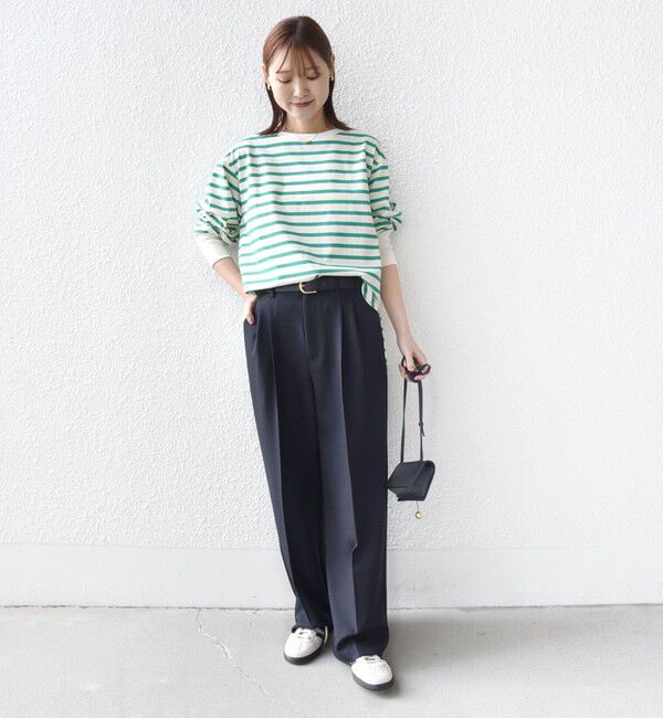 SHIPS for women「《追加予約》【SHIPS別注】TENNESSEE:〈洗濯機可能〉ワイド ボーダー TEE」|Tシャツ・カットソー|