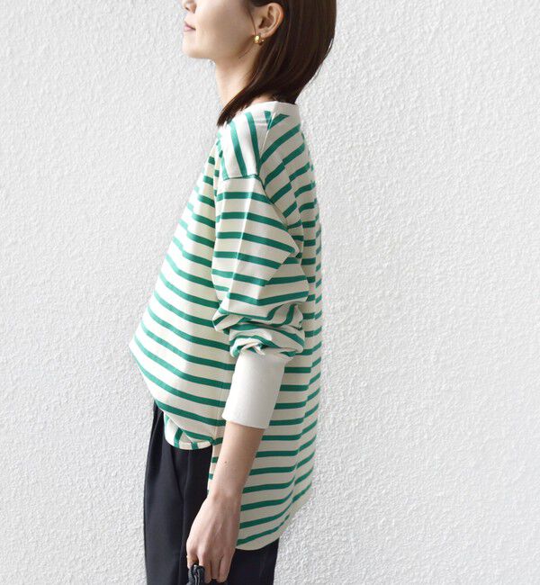 SHIPS for women「《追加予約》【SHIPS別注】TENNESSEE:〈洗濯機可能〉ワイド ボーダー TEE」|Tシャツ・カットソー|