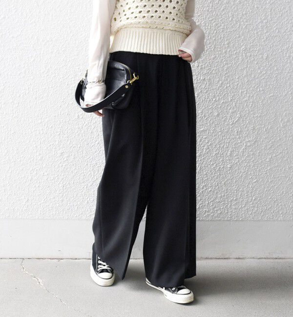 SHIPS any「SHIPS any:〈洗濯機可能〉シャーク タック ワイド パンツ」|その他|