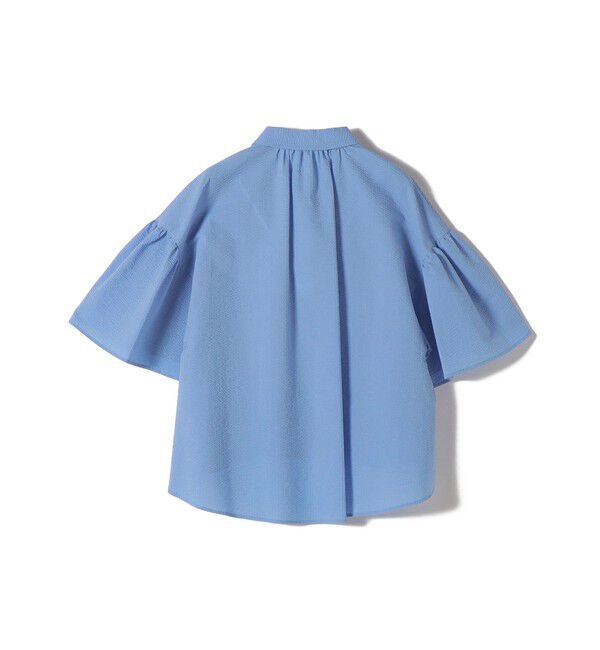 SHIPS for women「《予約》【WEB限定】〈手洗い可能〉サッカー ギャザー シャツ 羽織」|シャツ・ブラウス|