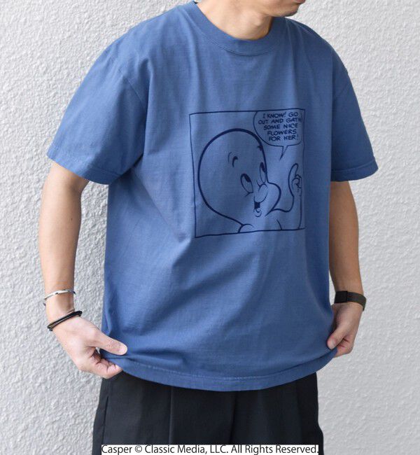 SHIPS any「GOOD ROCK SPEED:〈洗濯機可能〉キャラクター グラフィック プリント Tシャツ◆」|Tシャツ・カットソー|ブルー