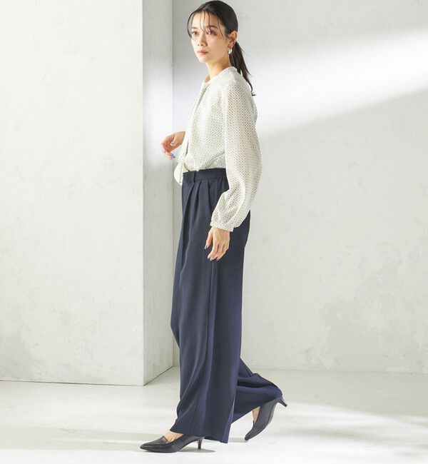 SHIPS for women「《予約》〈接触冷感 / UVカット〉Refinel セミ ワイド パンツ（セレモニー対応可）」|その他|