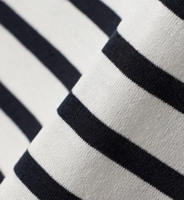 SHIPS any「《予約》SHIPS any:〈洗濯機可能〉マリンボーダー レース 襟 プルオーバー」|Tシャツ・カットソー|