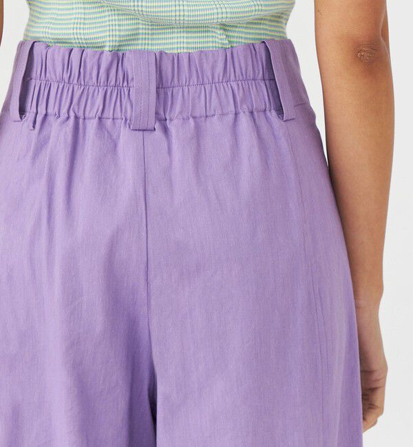 MACPHEE「レーヨンリネンコットン フレアクロップドパンツ」|その他|