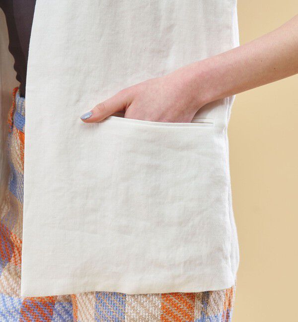 DES PRES「リネンファブリックコンビ ショートジレ」|ベスト・ジレ|