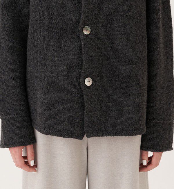 GALERIE VIE「ファインウール シャツカラー オーバーカーディガン」|カーディガン|