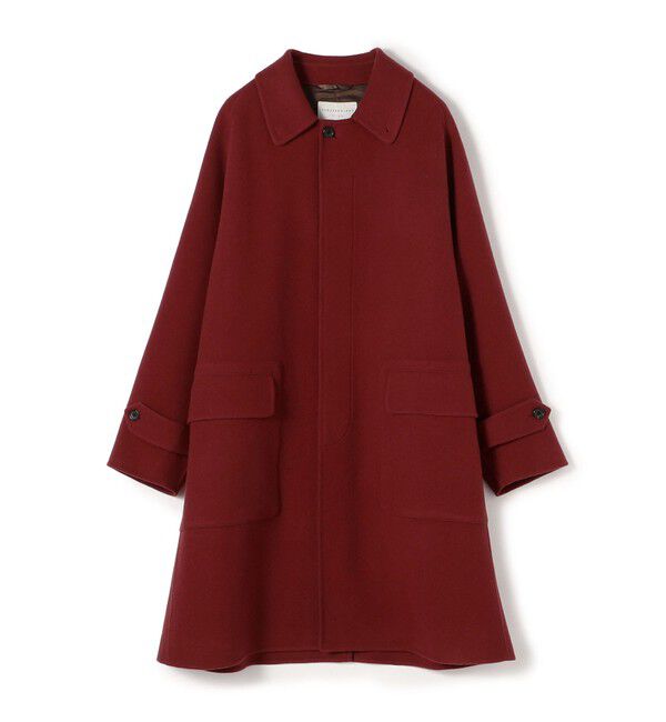 TOMORROWLAND MENS「Super170'sウール リバーメルトン ステンカラーコート」|ステンカラーコート|35 レッド