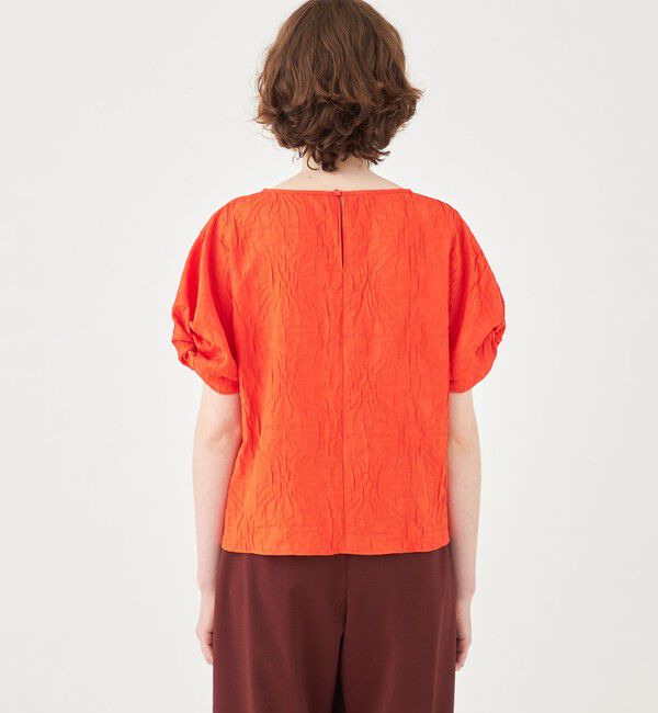 Ballsey「フラワージャカード ツイストスリーブブラウス」|シャツ・ブラウス|