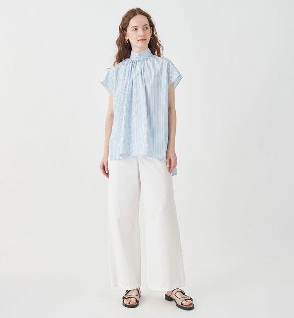 MACPHEE「コットンブロード ハイネックシャツ」|シャツ・ブラウス|