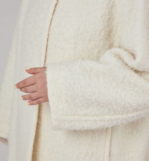 Ballsey「Flora クルーネックコート」|ノーカラーコート|