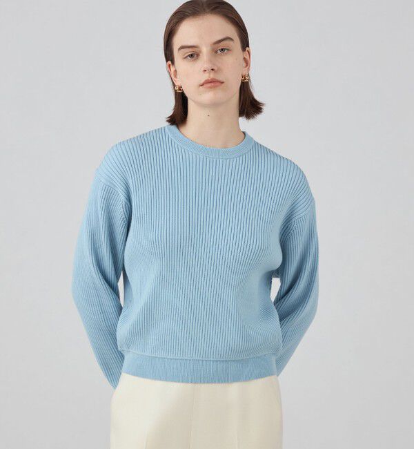 Ballsey「ウールポリエステルストレッチリブ クルーネックプルオーバー」|ニット・セーター|