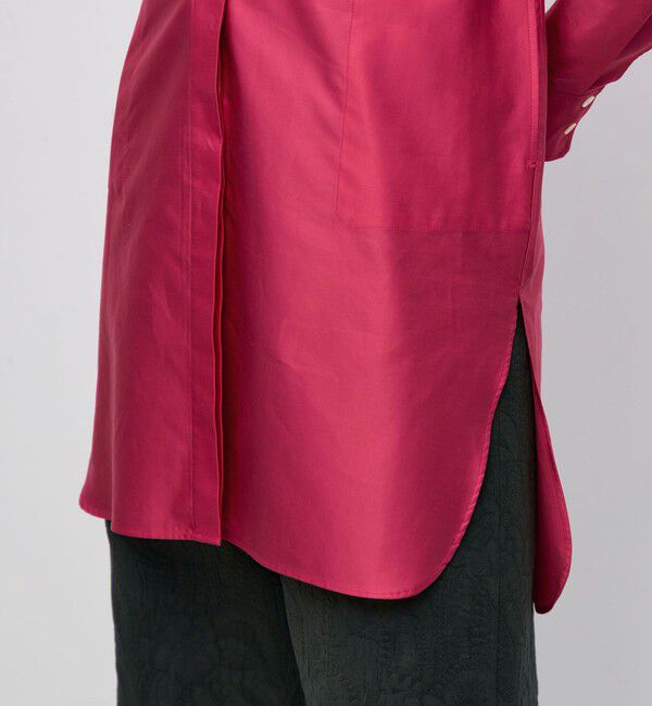 BACCA「コットンバックサテン チュニックブラウス」|シャツ・ブラウス|