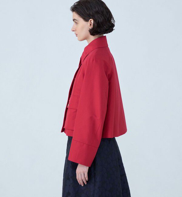 TOMORROWLAND collection「コットンシルクグログラン トラペーズワークジャケット」|ブルゾン・スタジャン|