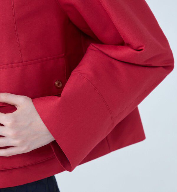 TOMORROWLAND collection「コットンシルクグログラン トラペーズワークジャケット」|ブルゾン・スタジャン|