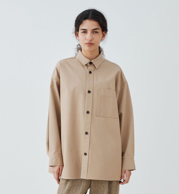 GALERIE VIE「ドライコットンギャバジン オーバーシャツブルゾン」|ブルゾン・スタジャン|