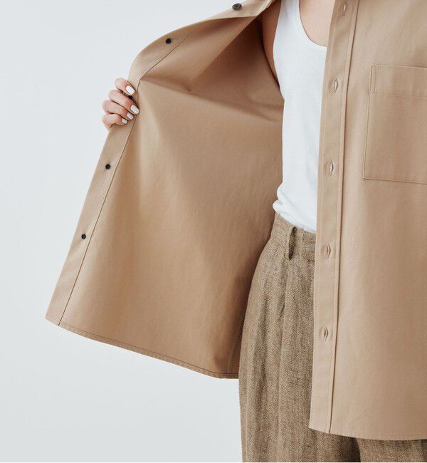 GALERIE VIE「ドライコットンギャバジン オーバーシャツブルゾン」|ブルゾン・スタジャン|