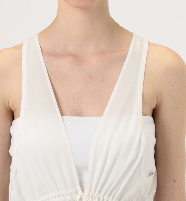 DES PRES「シルクジョーゼット ペプラムノースリーブブラウス」|シャツ・ブラウス|