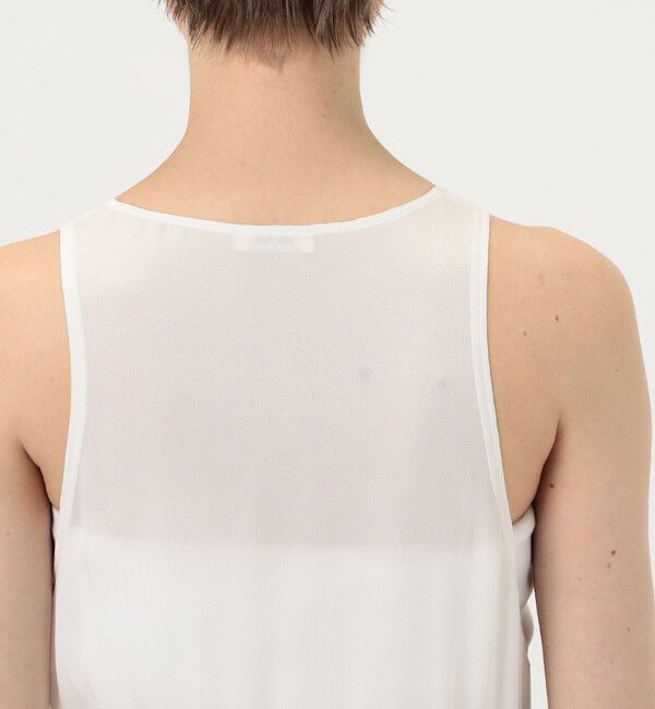 DES PRES「シルクジョーゼット ペプラムノースリーブブラウス」|シャツ・ブラウス|