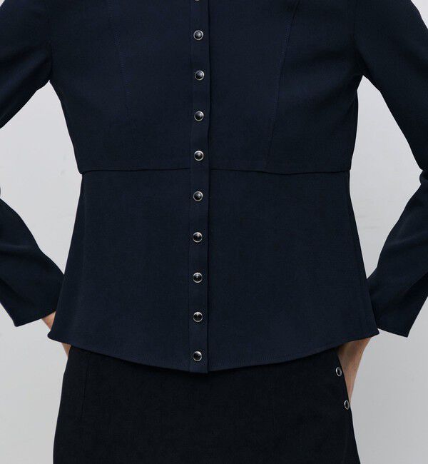 BACCA「ジョーゼットサテン ペプラムブラウス」|シャツ・ブラウス|