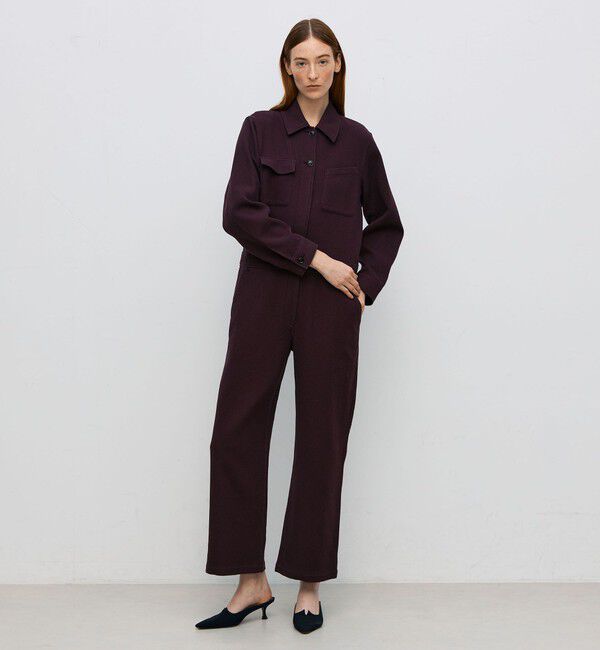 BACCA「ワッフルクロス リラックスジャンプスーツ」|オールインワン|