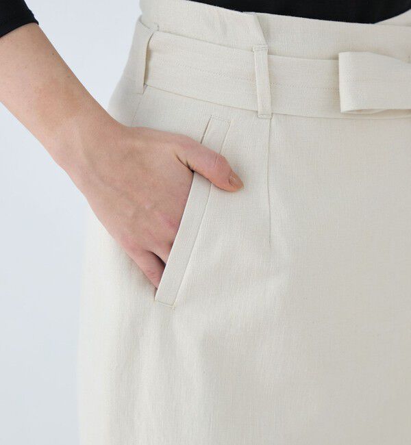 Ballsey「ラメミックスストレッチ ラップロングタイトスカート」|タイト|