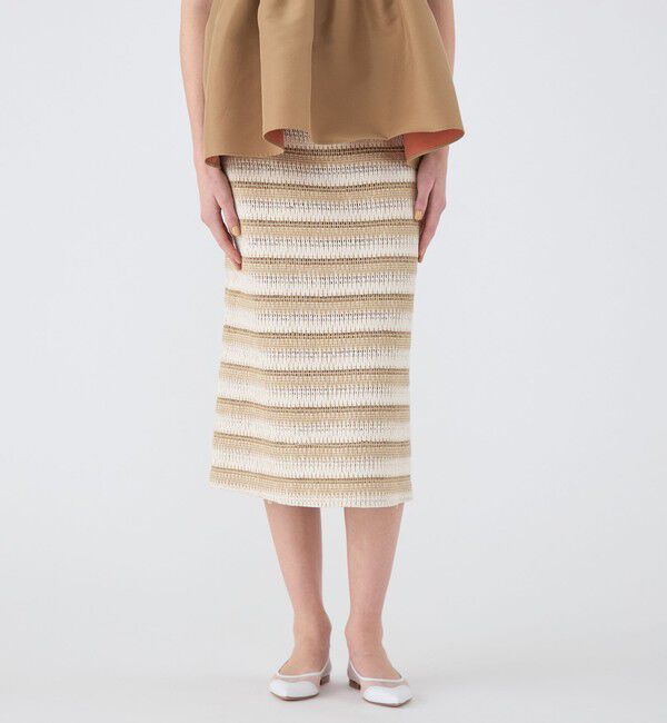 TOMORROWLAND collection「クロッシュボーダー タイトストレートスカート」|タイト|