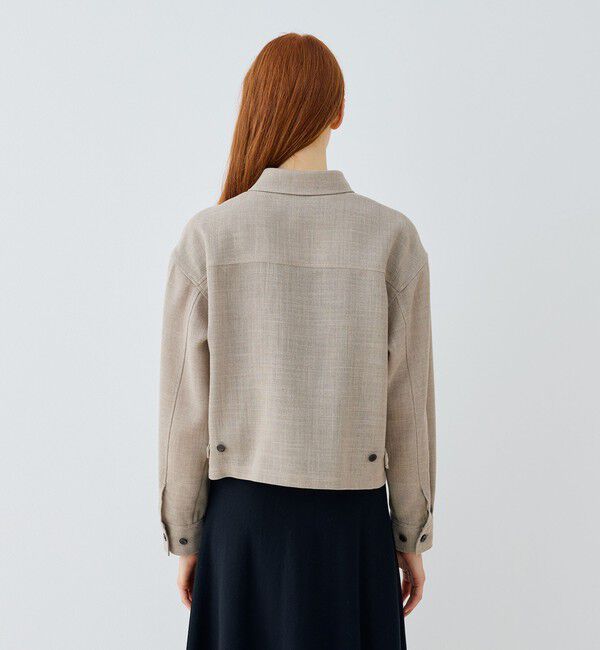GALERIE VIE「リネンテクスチャー ジップアップジャケット」|ブルゾン・スタジャン|