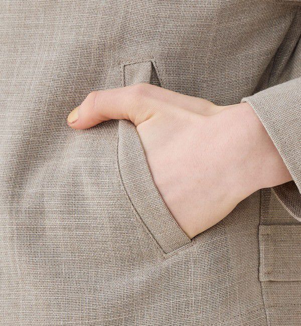 GALERIE VIE「リネンテクスチャー ジップアップジャケット」|ブルゾン・スタジャン|