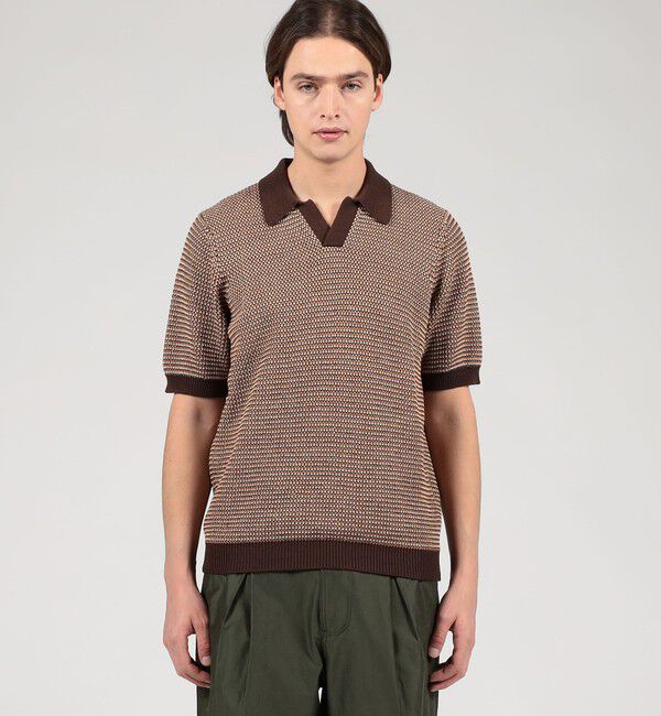 TOMORROWLAND MENS「TOMORROWLAND Tricot マーセライズコットン ハーフスリーブ プルオーバーニット」|ニット・セーター|