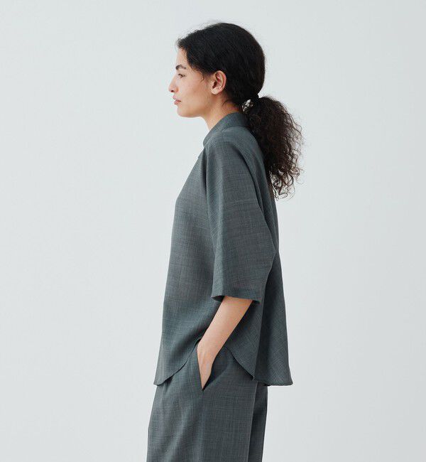 GALERIE VIE「エアリークレープ ワイドシャツ」|シャツ・ブラウス|