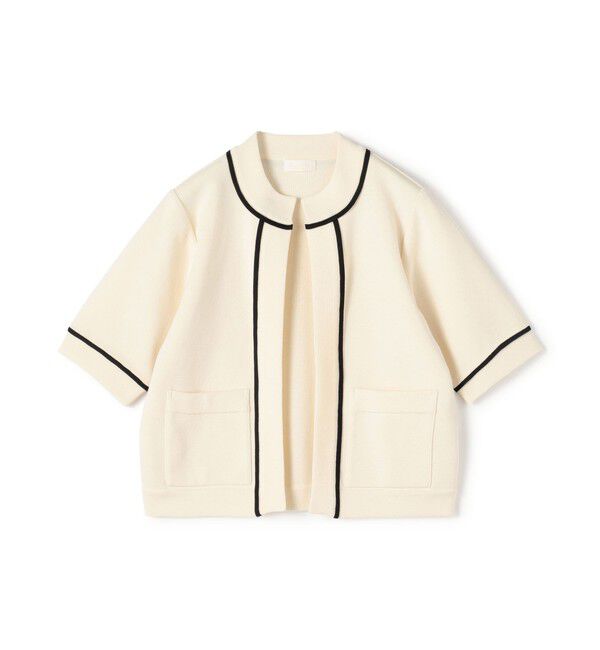 Ballsey「ミラノリブ ショート スリーブカーディガン」|カーディガン|11 ホワイト