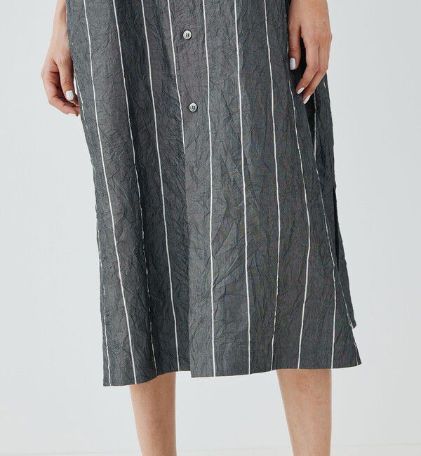 GALERIE VIE「 ワッシャーブロード ドロップショルダーシャツワンピース」|ワンピース|