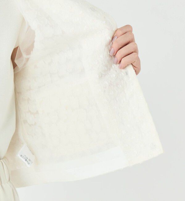 Ballsey「アリッサムカットジャカード クルーネックジャケット」|ノーカラージャケット|