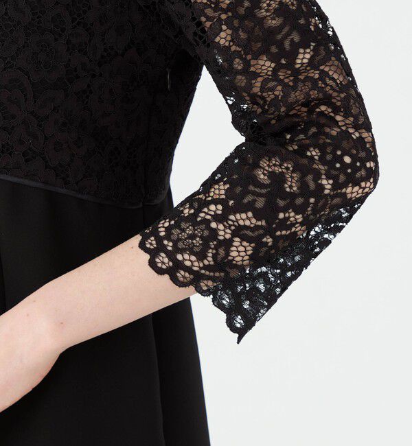 Ballsey「レースコンビ スクエアネックワンピース」|ドレス|