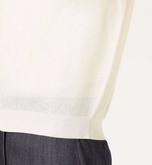 Ballsey「パールメッシュコンビ ポロカラープルオーバー」|ニット・セーター|