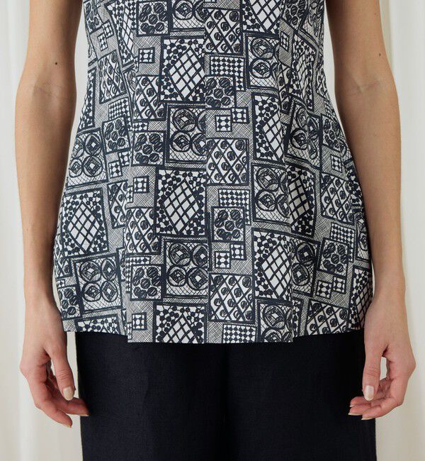 DES PRES「パッチワークレースプリント シェイプブラウス」|シャツ・ブラウス|