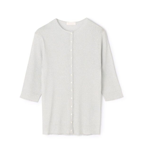 Ballsey「マーセライズドコットン クルーネックカーディガン」|カーディガン|83 シルバー