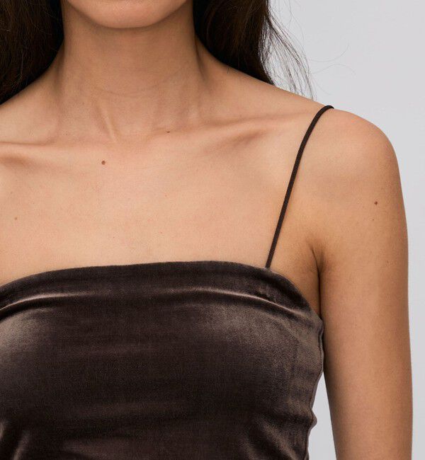 BACCA「inner piece ベロアジャージー カップインキャミソール」|Tシャツ・カットソー|