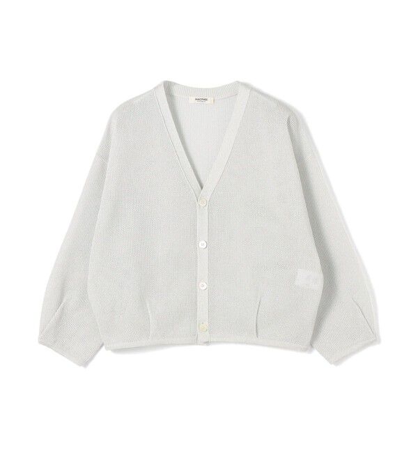 MACPHEE「コットンメッシュ Vネックカーディガン」|カーディガン|81 シルバー