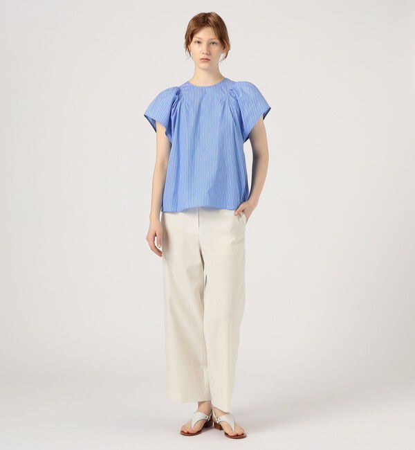 MACPHEE「タイプライター フレアスリーブブラウス」|シャツ・ブラウス|