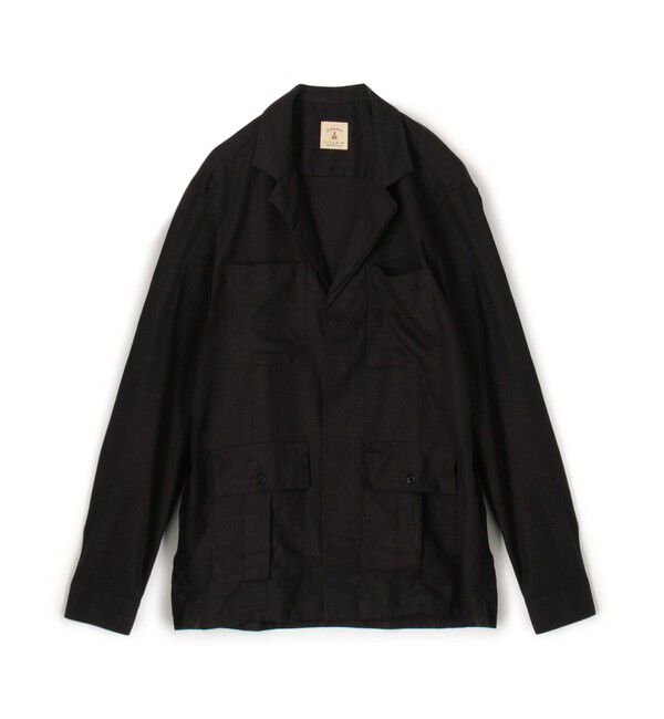 TOMORROWLAND MENS「【別注】GUY ROVER リネンレーヨン サファリシャツ」|シャツ・ブラウス|19 ブラック