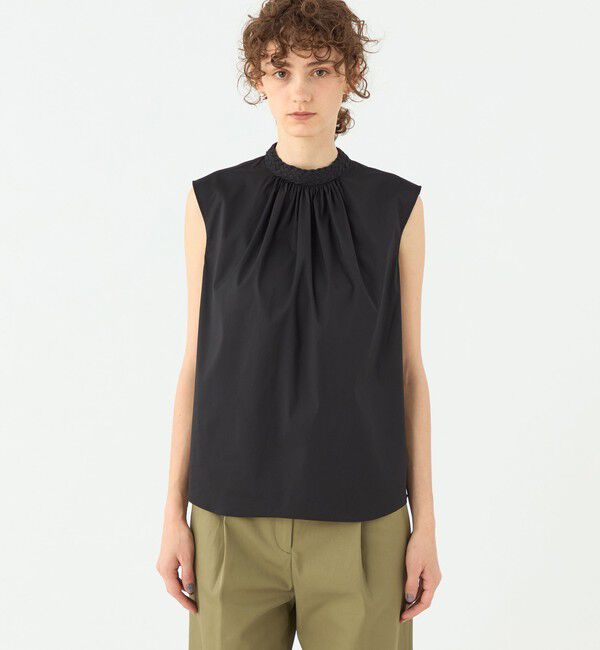 TOMORROWLAND collection「ストレッチブロード ハイネックブラウス」|シャツ・ブラウス|