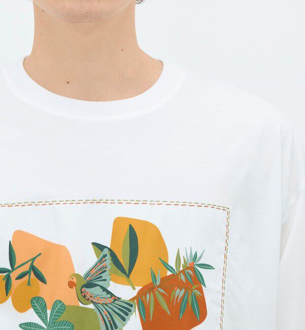CABaN「CABaN スビンコットン BIRDプリントTシャツ」|Tシャツ・カットソー|