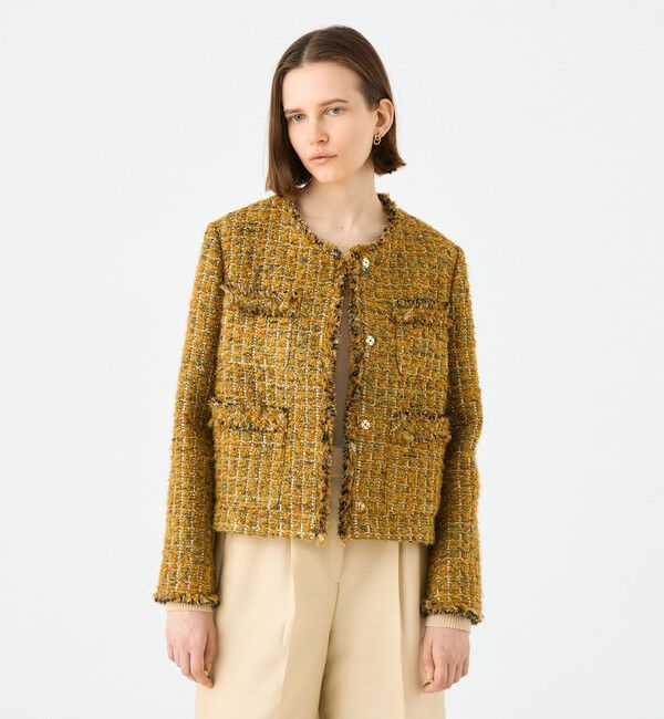 Ballsey「Laura フリンジ4ポケットジャケット」|ノーカラージャケット|